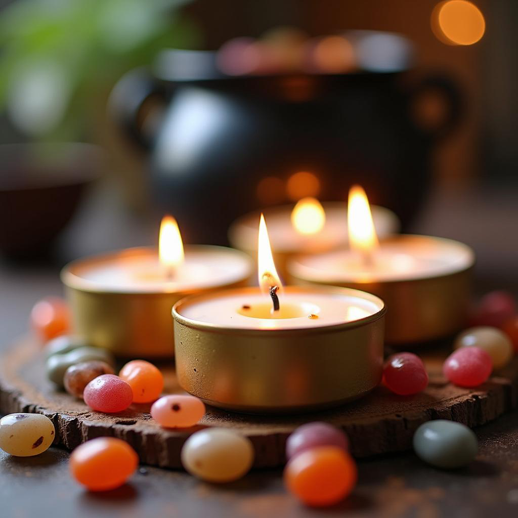 6Jelly Bean Tea Lights120g/4.23oz