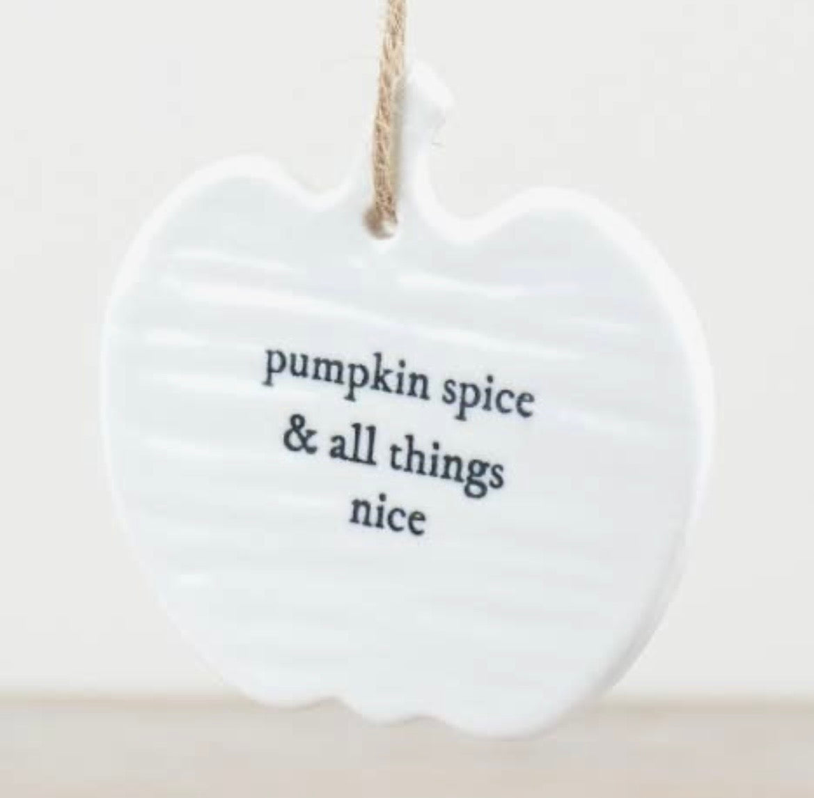 Pumpkin Spice Ceramic Hanger 9cm