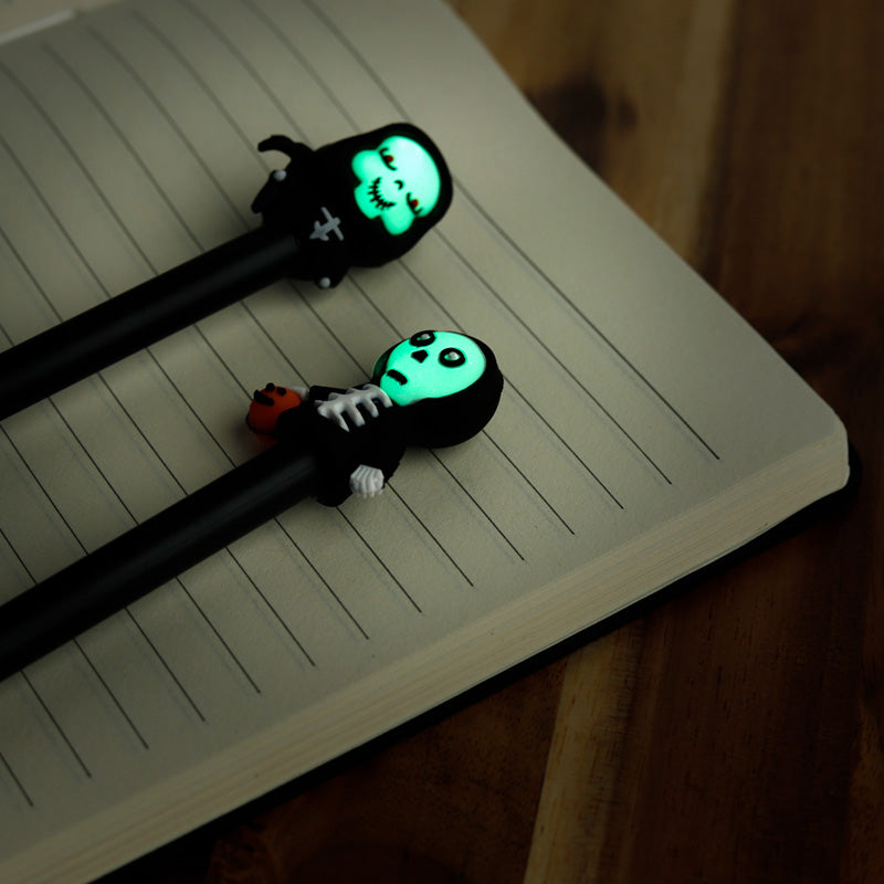 Skeleton & Ghoul glow in the dark pens
