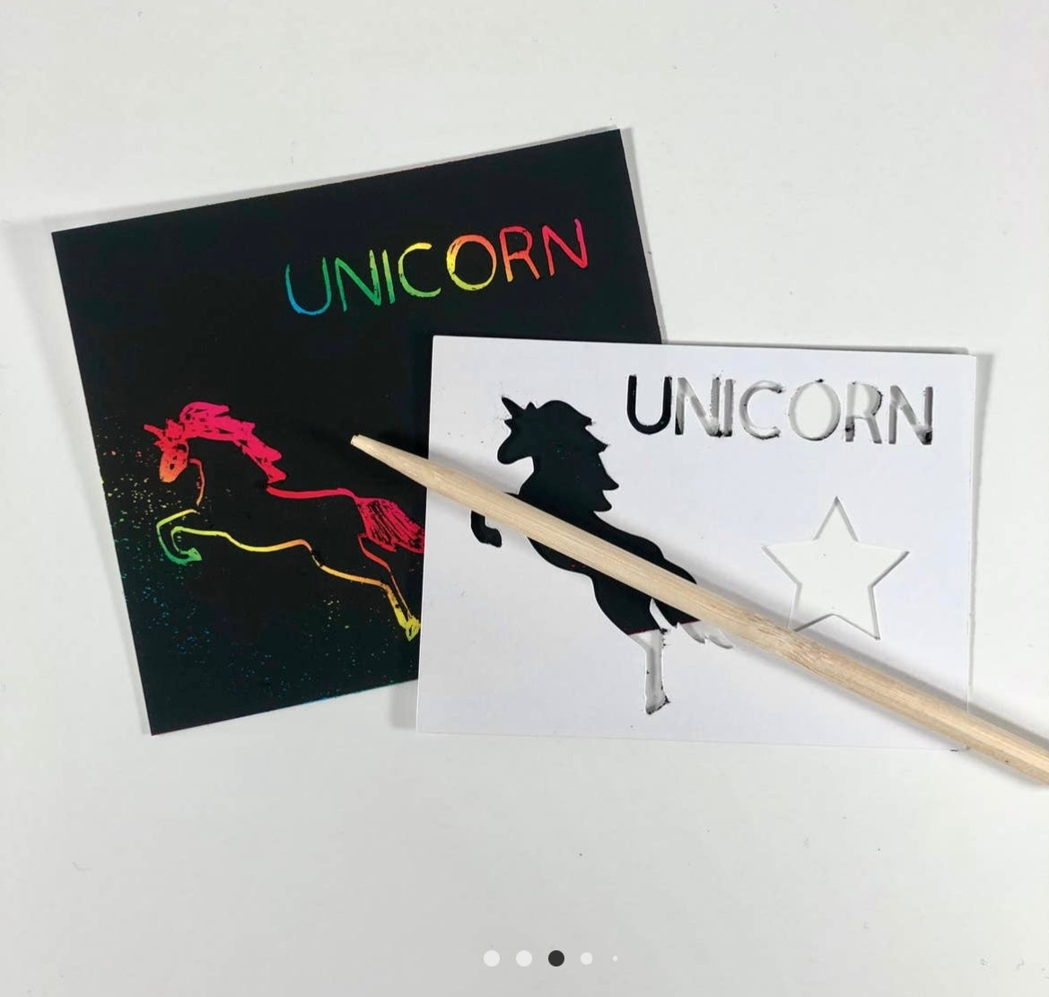 Unicorn Scratch Art & Stencil Kit