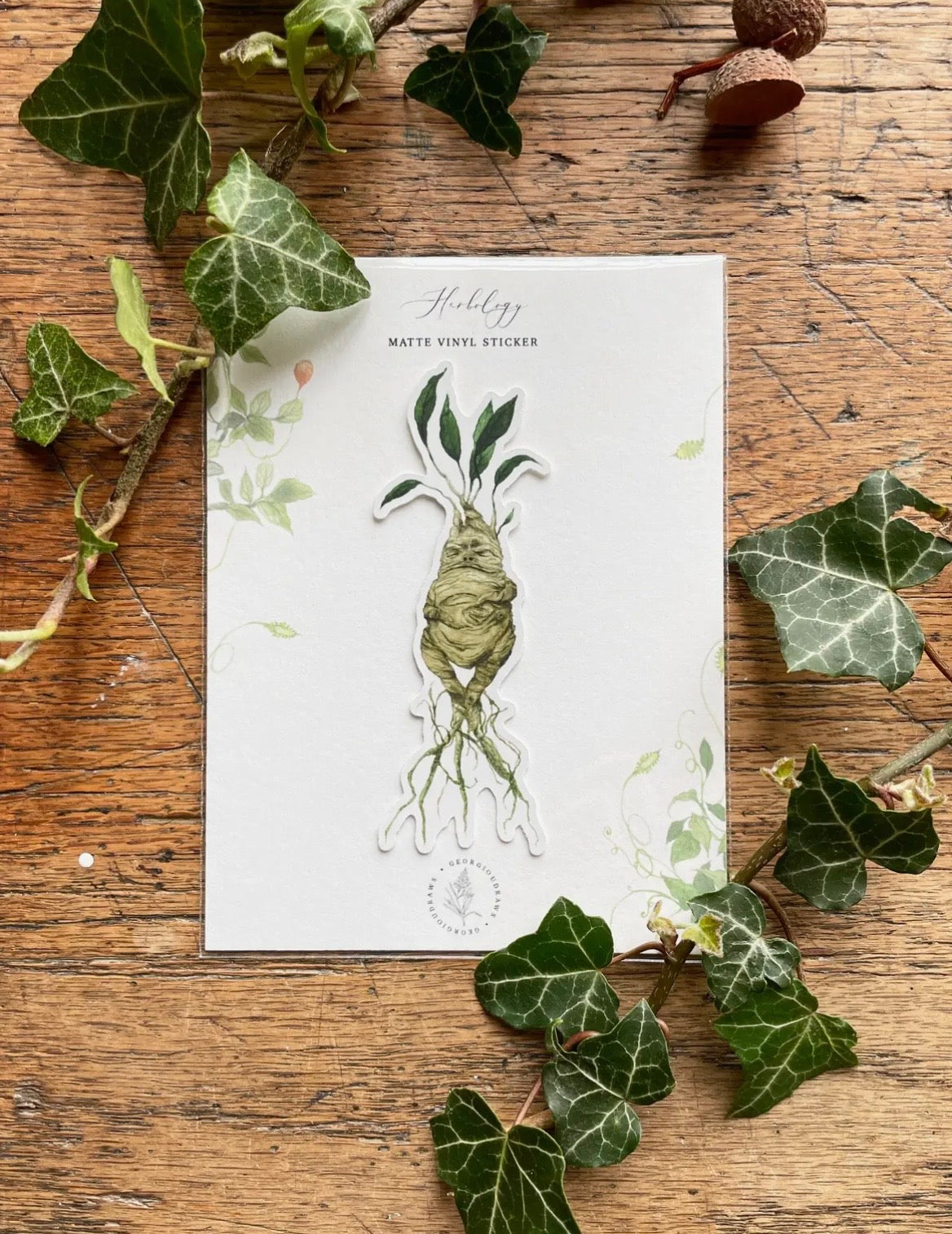 Mandrake Matt Vinyl Sticker|
Magical Herbology Stationery