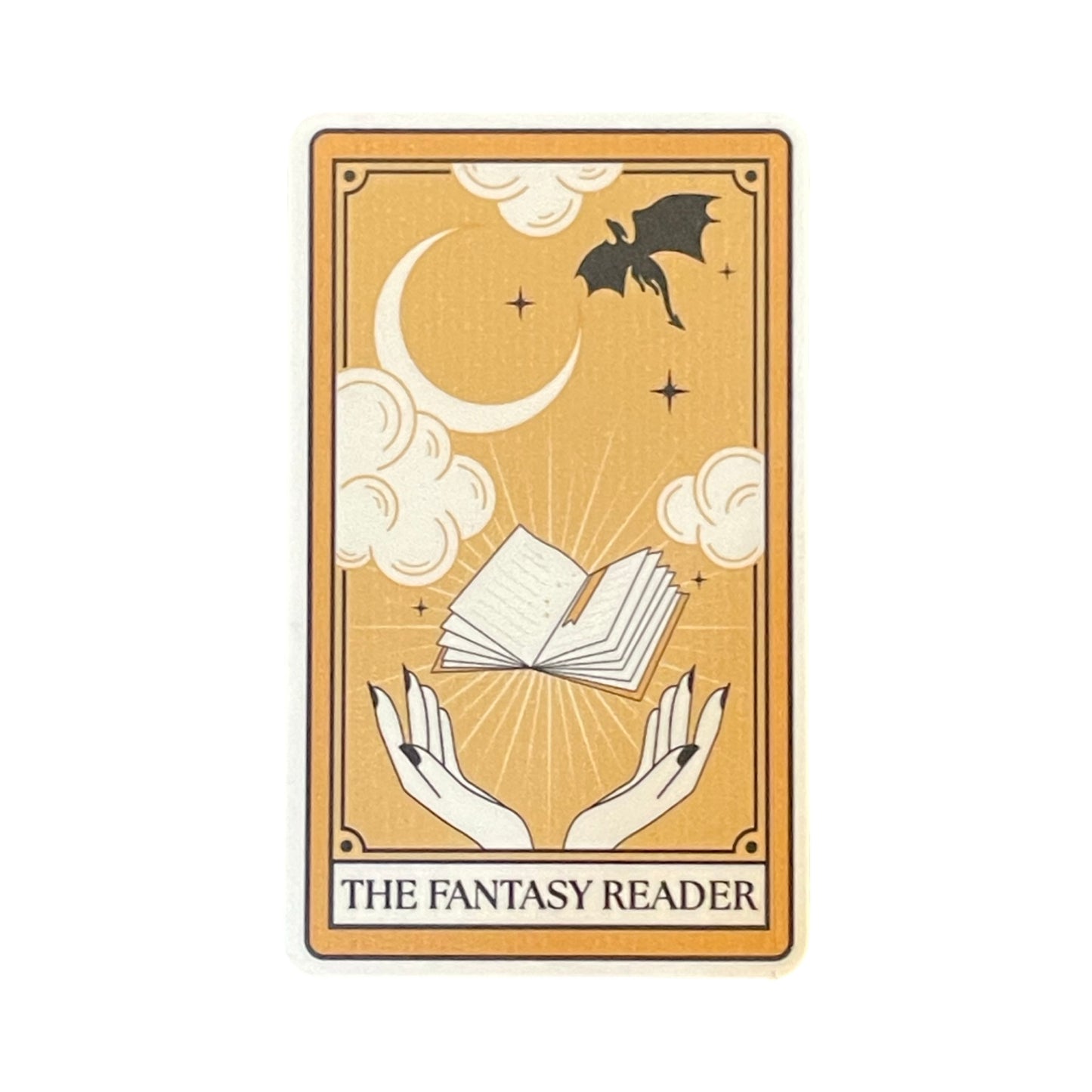 Fantasy Reader Tarot Card, Fourth Wing Dragon Sticker