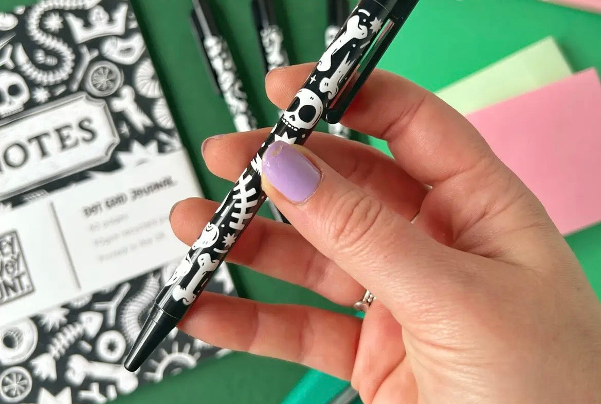 Skull & Bones Ball Point Pen (Designed by Stacey McEvoy Caunt)