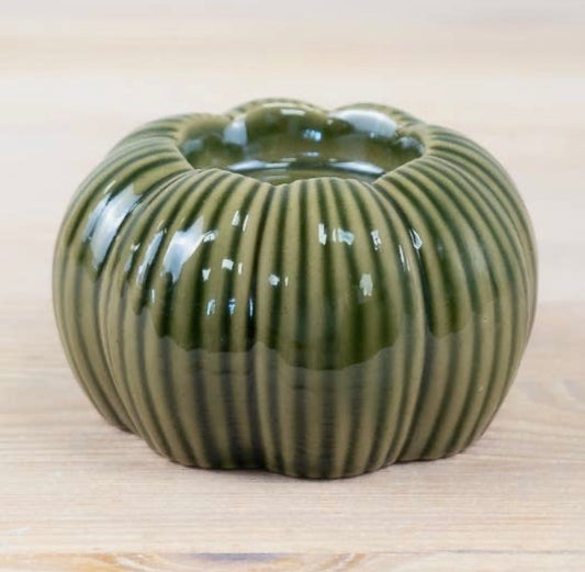 9cm Green Pumpkin T-Light Holder