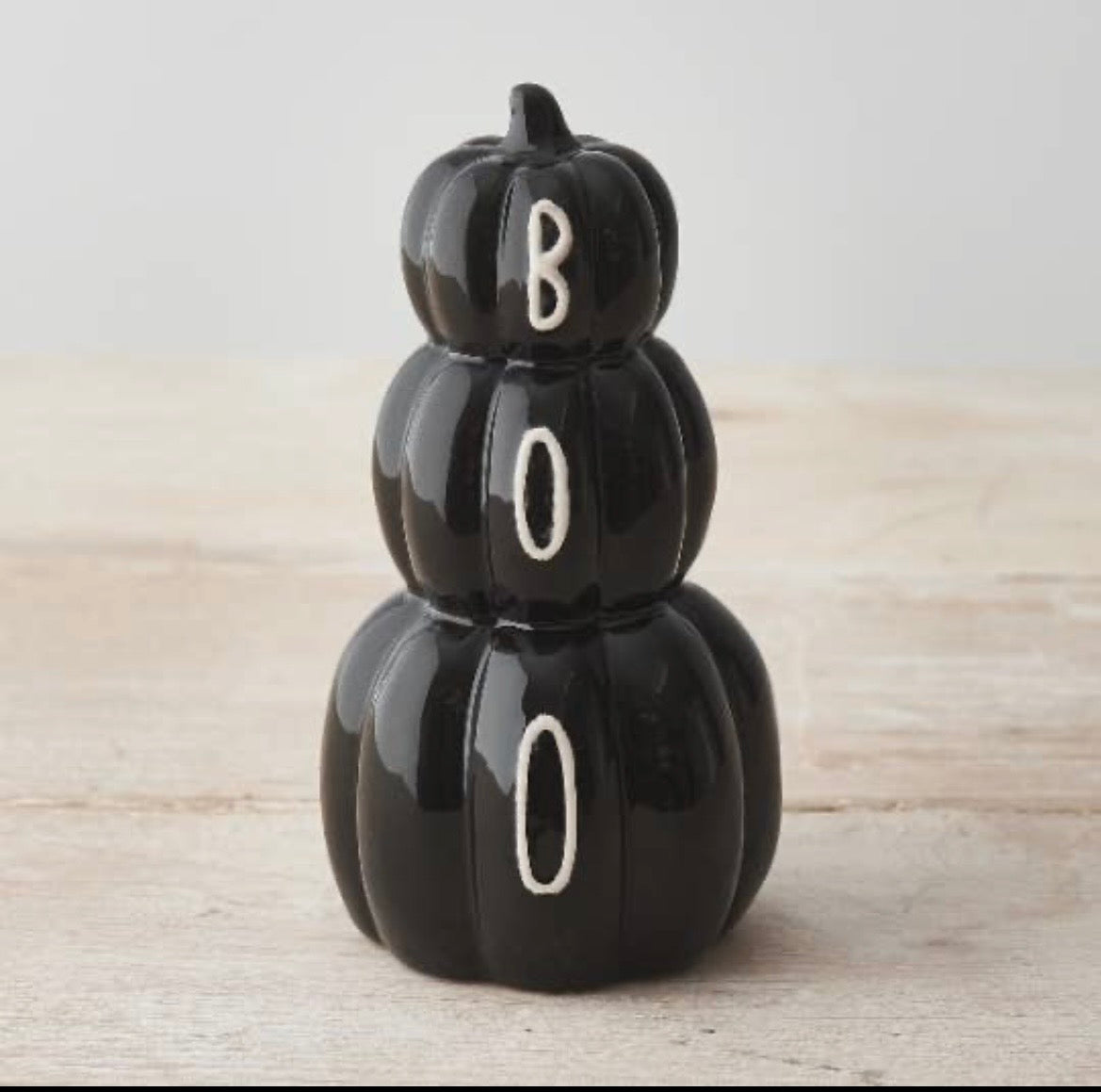 Black Pumpkin Stack, 12cm