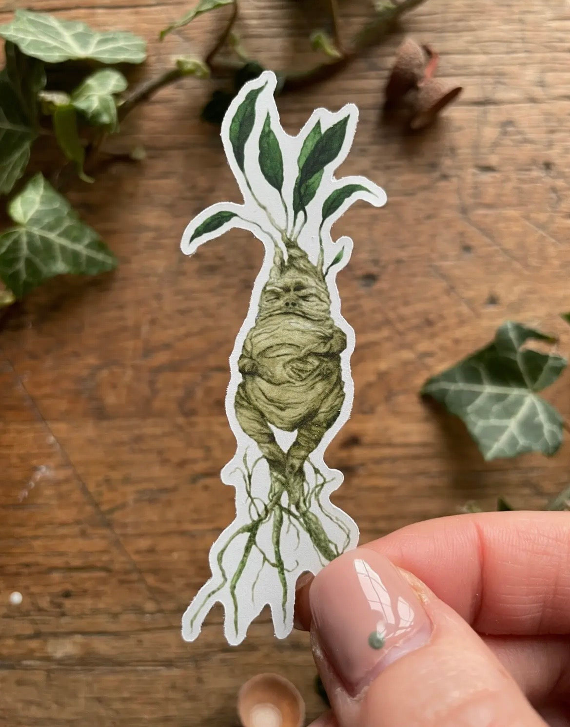 Mandrake Matt Vinyl Sticker|
Magical Herbology Stationery