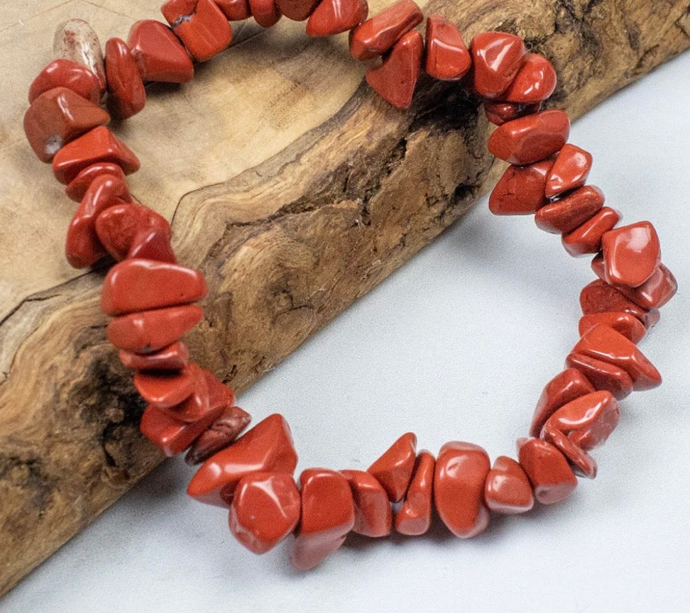 Chip Bracelet - Red Jasper