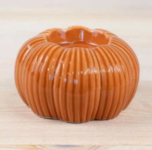 Orange Pumpkin Candle
Holder, 9.3cm