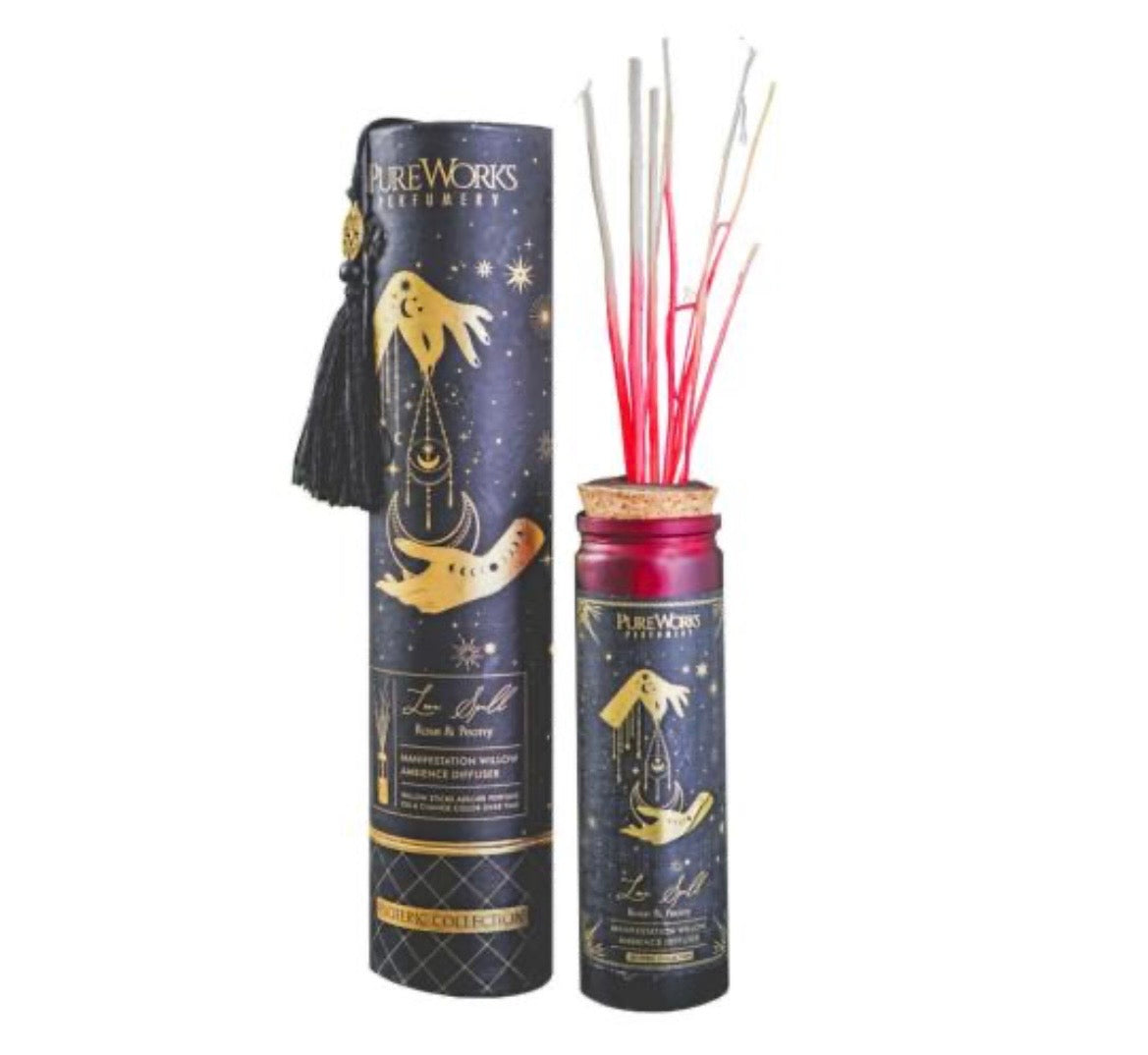 Willow Stick Diffuser Esoteric Love Spell, Rose and Peony