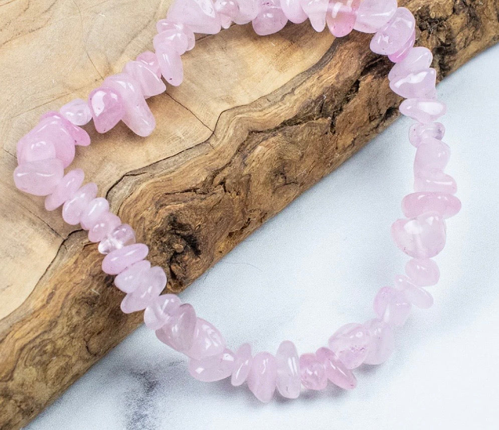 Chip Bracelet - Rose Quartz