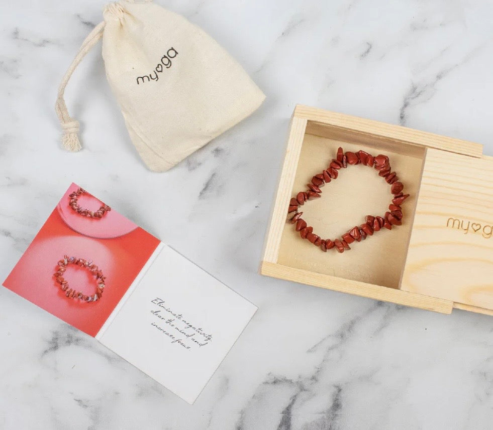 Chip Bracelet - Red Jasper