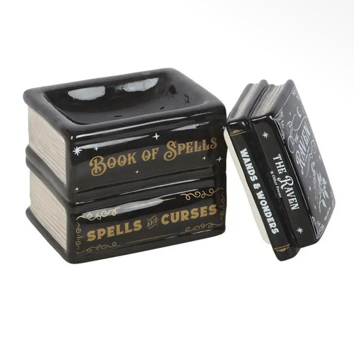 Book of Spells Gothic Halloween Oil Burner and Wax Warmer