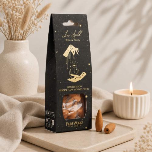 Love Spell Rose & Peony Incense Cones